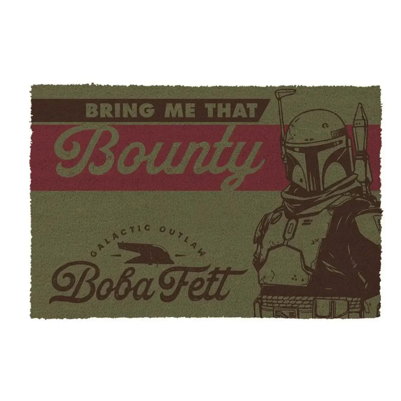 Star Wars Fußmatte (Bring Me That Bounty-Design), Kokosfaser, Außen- und Innenfußmatte, 40 cm x 60 cm, Geschenke für Männer und Frauen, offizielles Lizenzprodukt