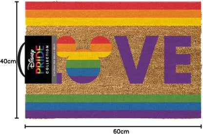 Pyramid International Disney Doormat, (Mickey Mouse Pride Design) 40cm x 60cm Welcome Mat, Front Door Mat. Coir Doormat - Official Disney Merchandise