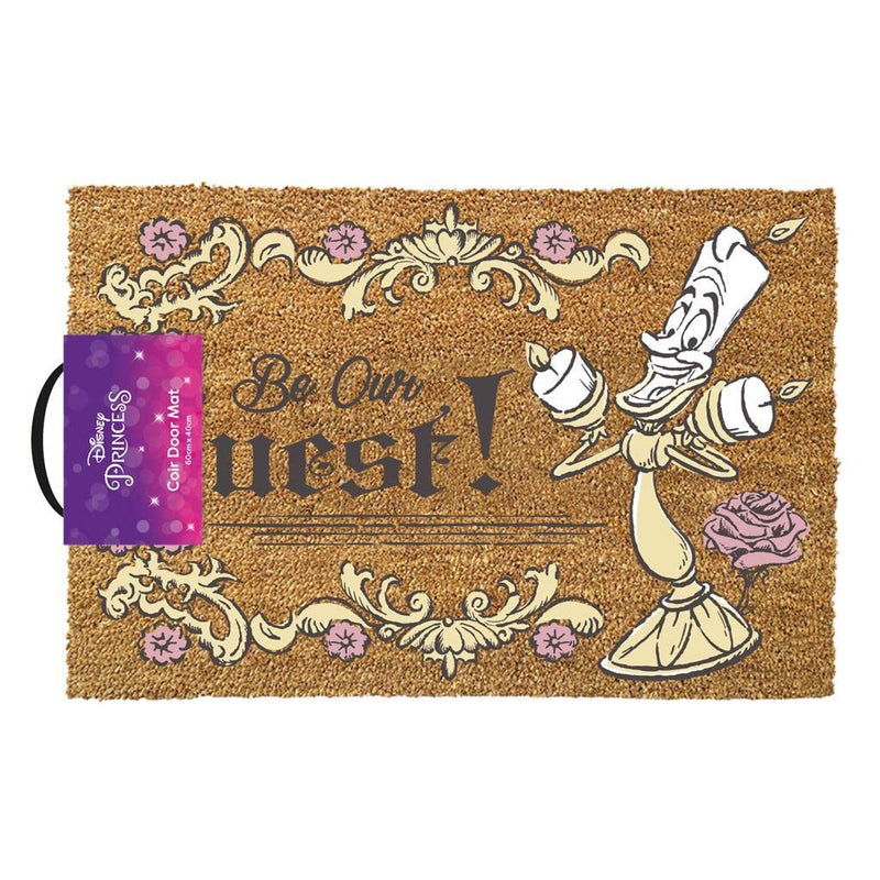 Pyramid International Beauty And The Beast Doormat (Be Our Guest Design) 40cm x 60cm. Full Sized Disney Princess Welcome Mat. Indoor and Outdoor Door Mat - Official Merchandise