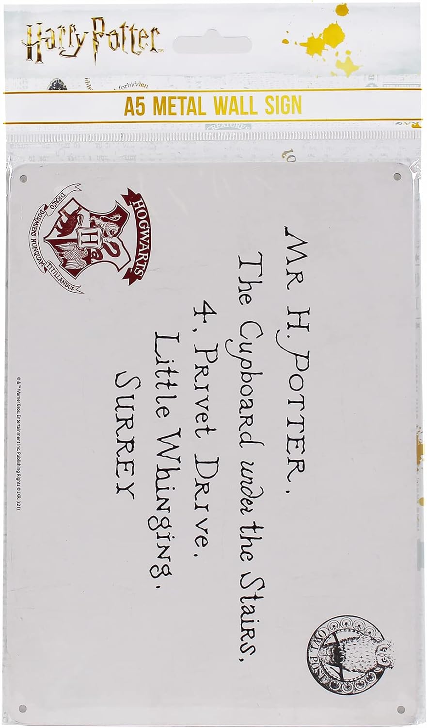 Half Moon Bay | Harry Potter Wall Art | Hogwarts Letter Tin Signs | Harry Potter Posters For Bedroom | Harry Potter Bedroom Decor & Boys Bedroom Accessories | Metal Harry Potter Bedroom Wall Art Harry Potter (Letters
