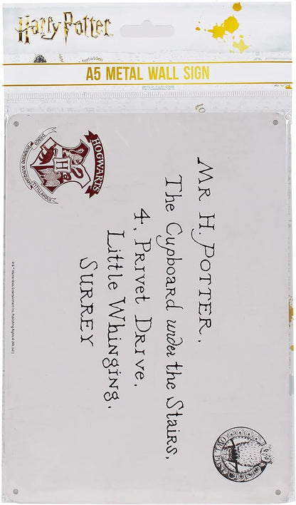 Half Moon Bay | Harry Potter Wall Art | Hogwarts Letter Tin Signs | Harry Potter Posters For Bedroom | Harry Potter Bedroom Decor & Boys Bedroom Accessories | Metal Harry Potter Bedroom Wall Art Harry Potter (Letters