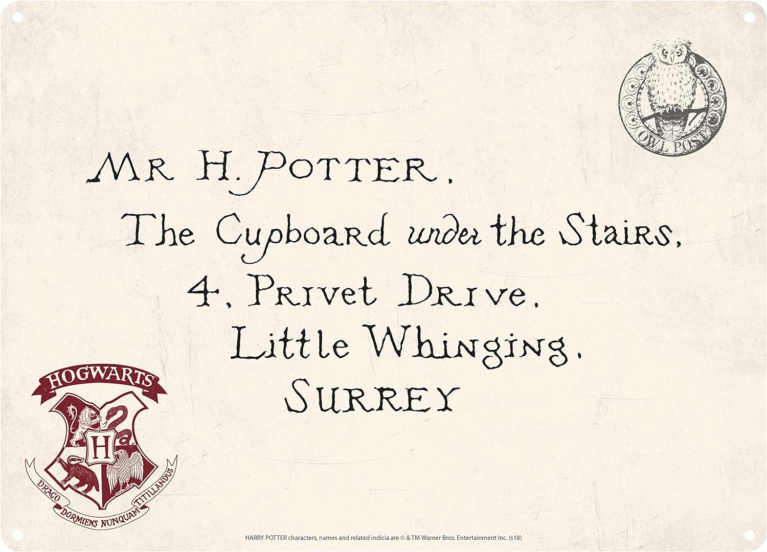 Half Moon Bay | Harry Potter Wall Art | Hogwarts Letter Tin Signs | Harry Potter Posters For Bedroom | Harry Potter Bedroom Decor & Boys Bedroom Accessories | Metal Harry Potter Bedroom Wall Art Harry Potter (Letters