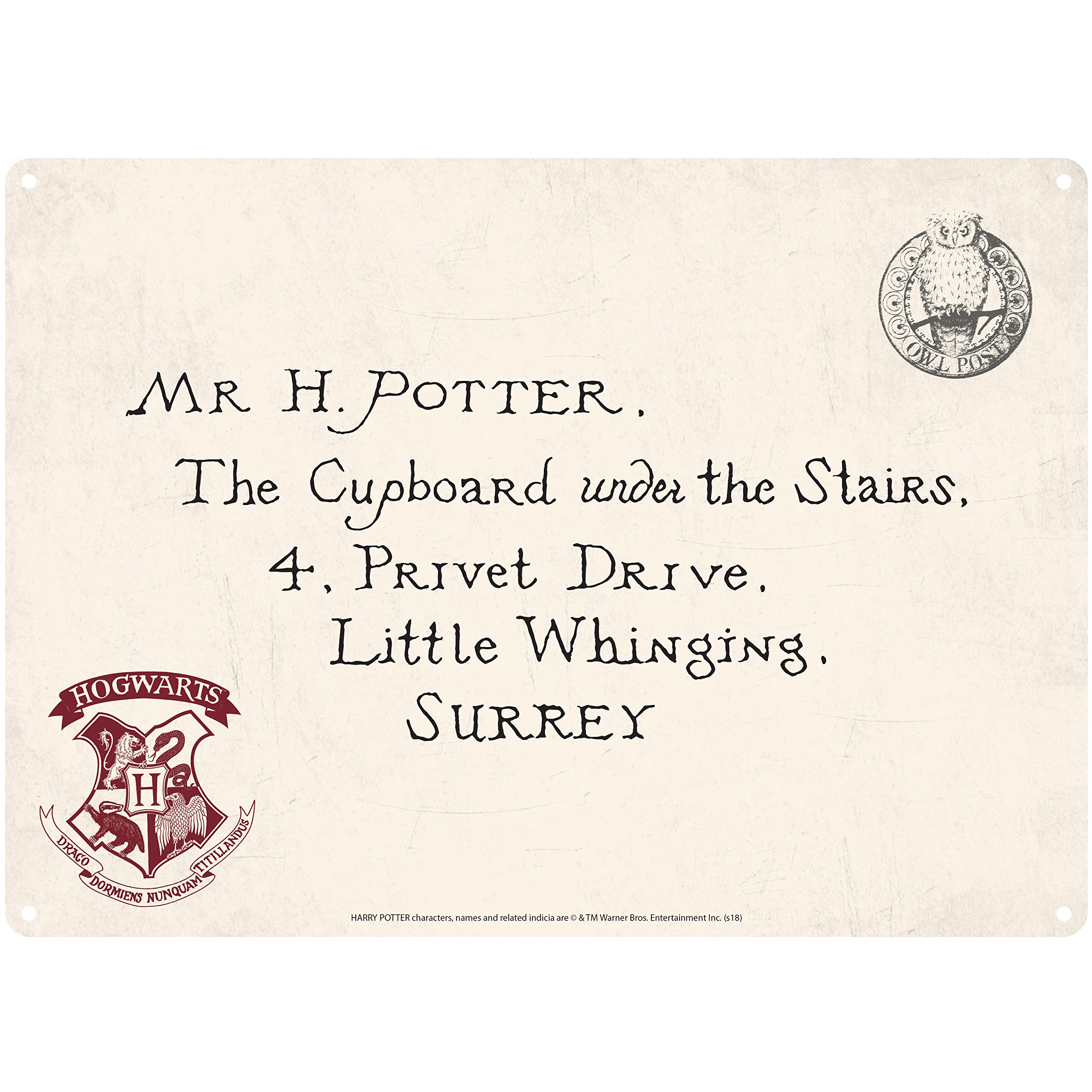 Half Moon Bay | Harry Potter Wall Art | Hogwarts Letter Tin Signs | Harry Potter Posters For Bedroom | Harry Potter Bedroom Decor & Boys Bedroom Accessories | Metal Harry Potter Bedroom Wall Art Harry Potter (Letters