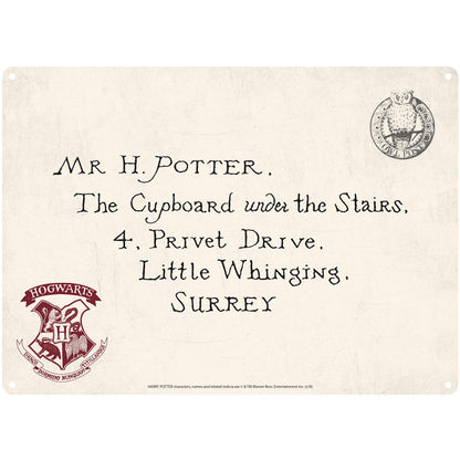 Half Moon Bay | Harry Potter Wall Art | Hogwarts Letter Tin Signs | Harry Potter Posters For Bedroom | Harry Potter Bedroom Decor & Boys Bedroom Accessories | Metal Harry Potter Bedroom Wall Art Harry Potter (Letters