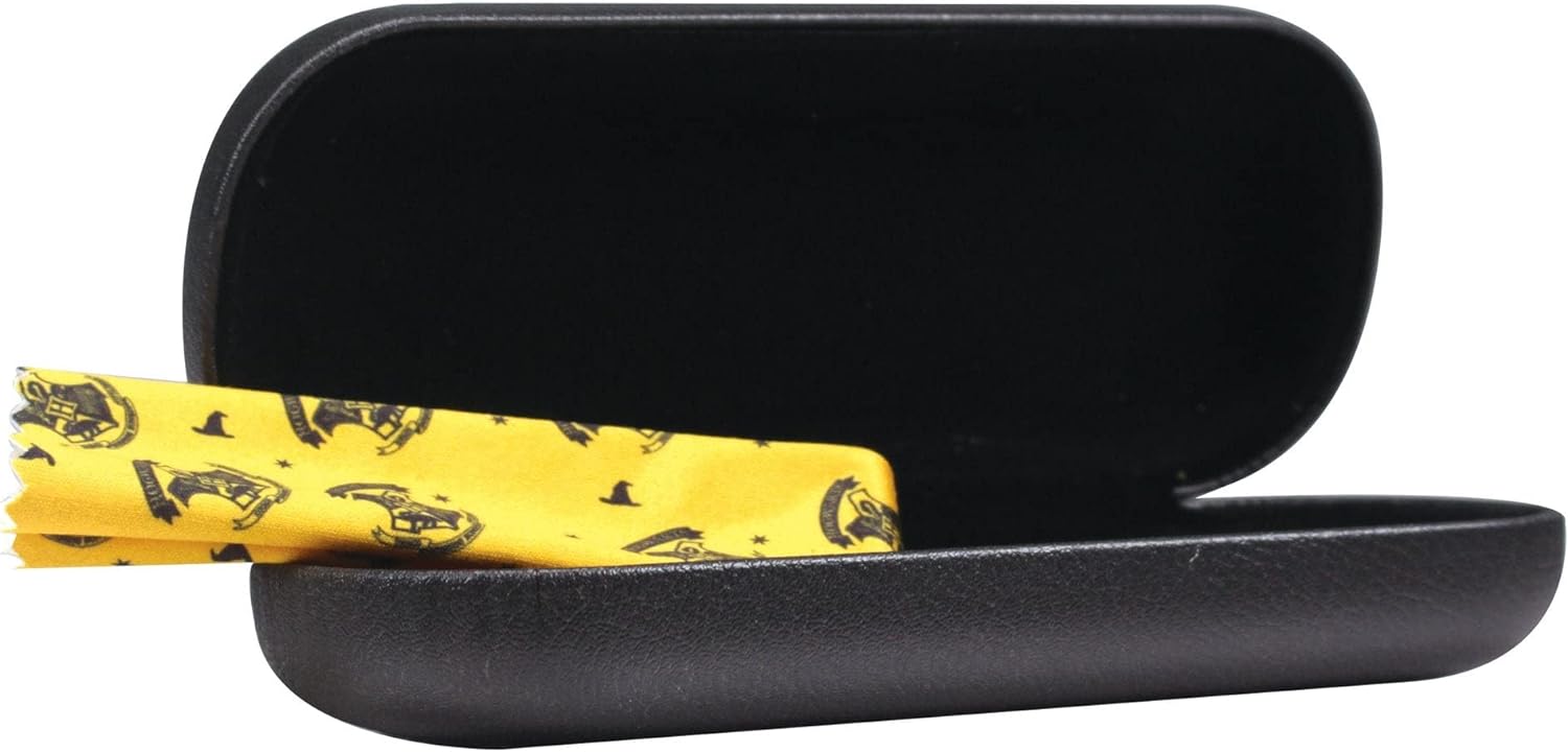 Half Moon Bay | Harry Potter Glasses Case | Hogwarts Crest Hard Shell Glasses Case | Sunglasses Case & Spectacle Cases | PU Leather Glasses Case | Harry Potter Gifts For Girls | Includes Glasses Cloth