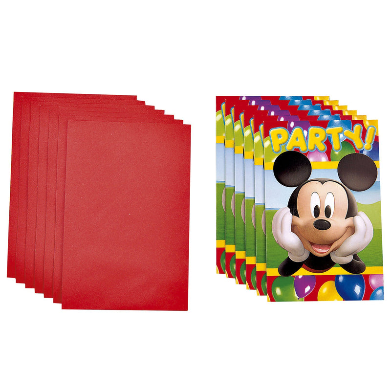 Unique Party 71218 - Party Time Disney Mickey Mouse Party Invitations, Pack of 6