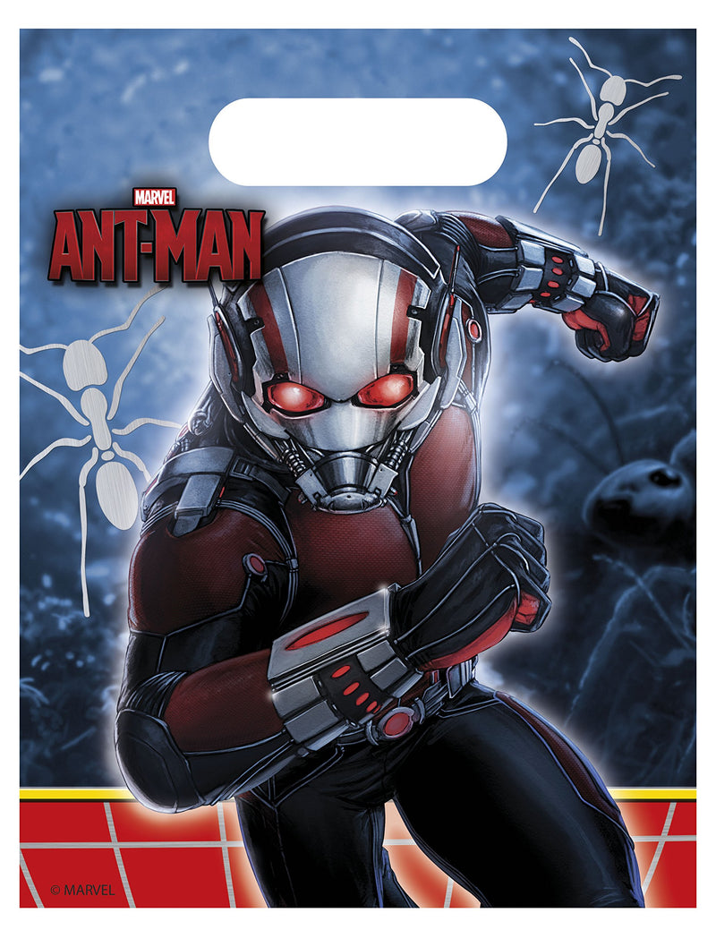 Marvel Ant Man cómic de superhéroes partido cumpleaños de los niños de 6 PC. Party bolsas Encáustica pequeños regalos