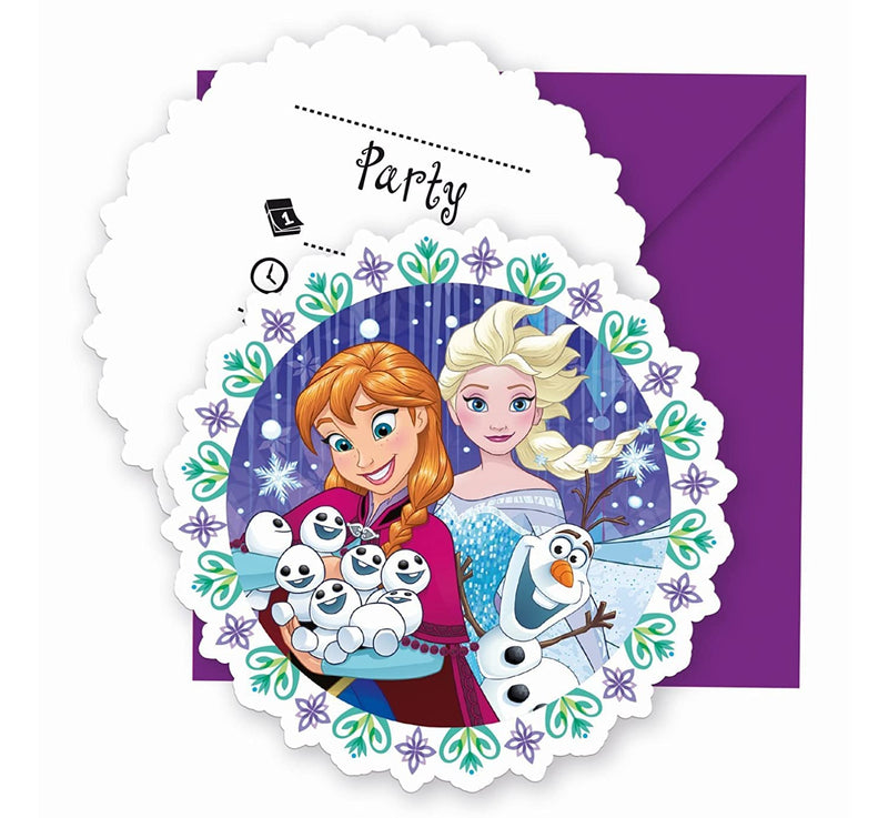 Disney: Procos Party - Snowflakes - 6 Inviti Con Busta