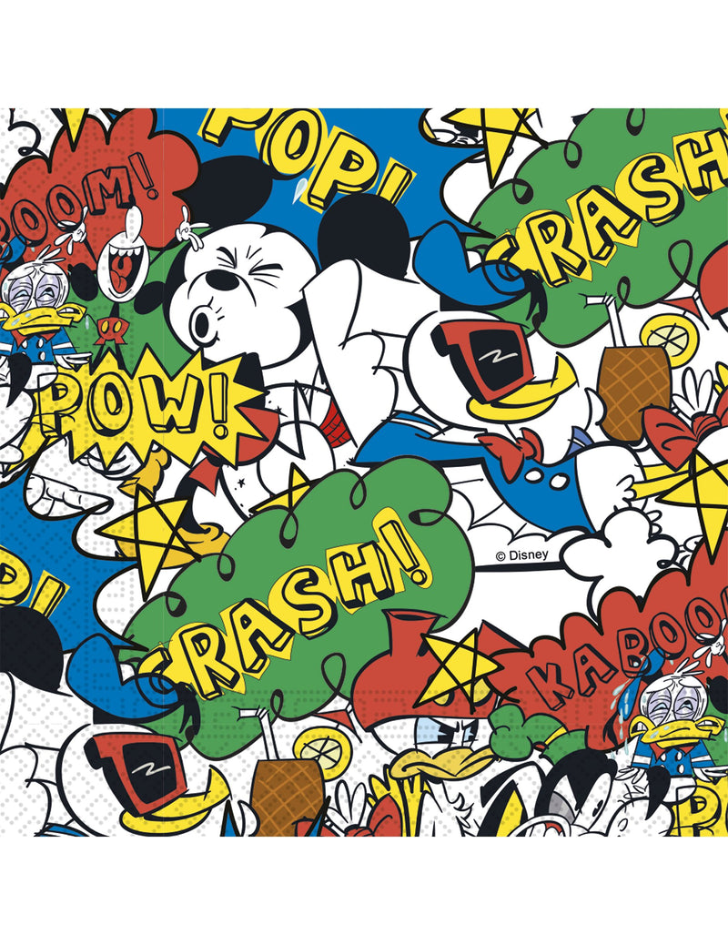 Disney- Mickey Mouse Super Cool Paquete servilletas, Color multicolor, 20 pezzi (Procos PR90277