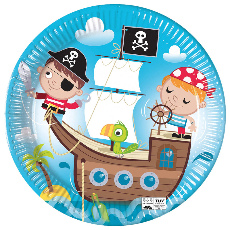 Procos- Pirates Treasure Hunt - Platos de Papel (23 cm) (10201183