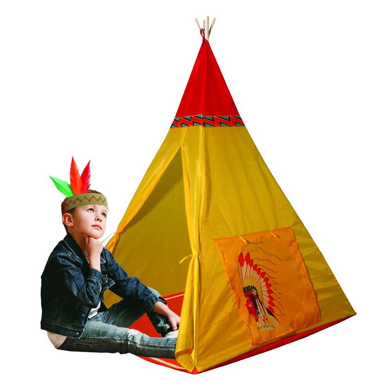 Happy Sun 705500651 cow boy Basic Indian Tent, Yellow, unica