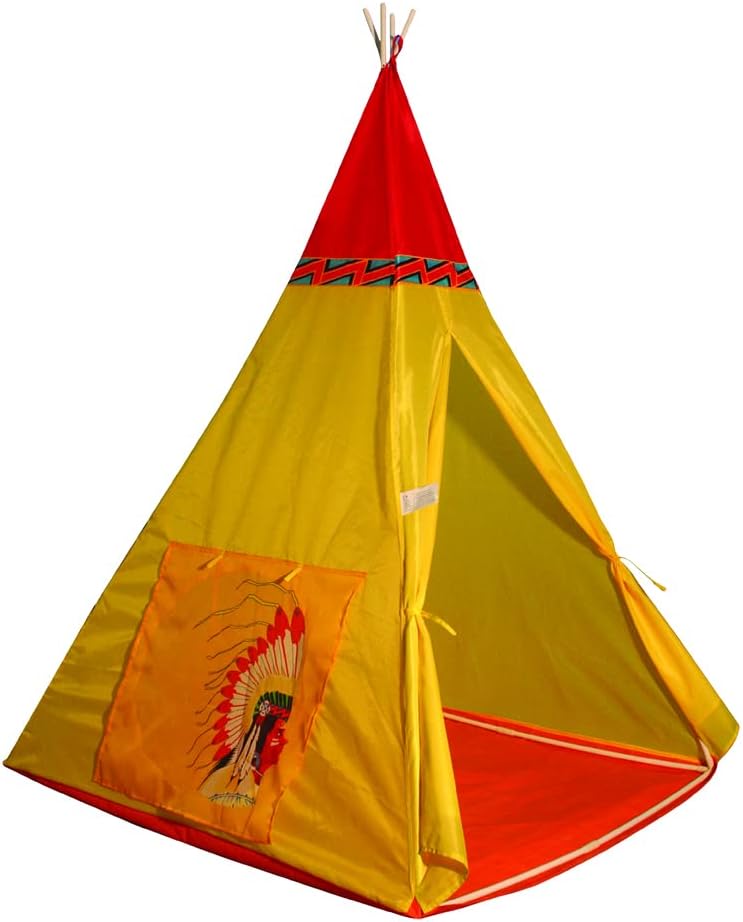 Happy Sun 705500651 cow boy Basic Indian Tent, Yellow, unica