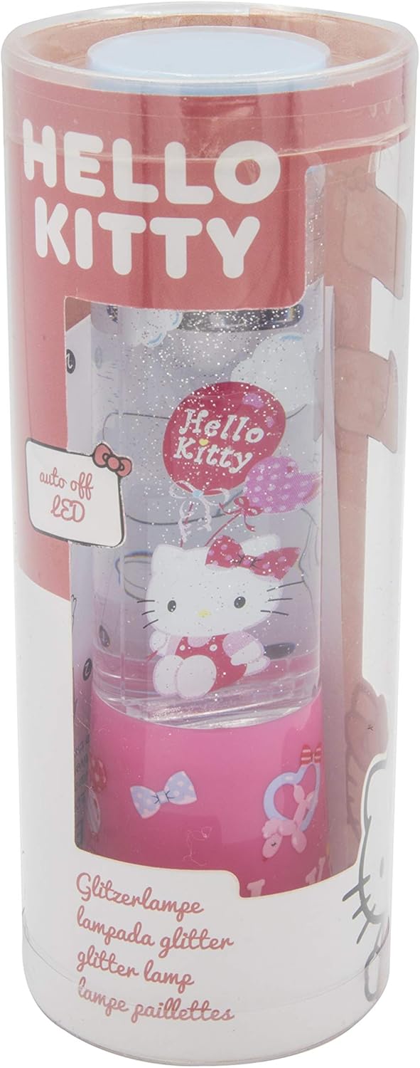 Hello Kitty: Joy Toy - Lampada Glitter 4,5X4,5X15 Cm 3 Soggetti (Assortimento)