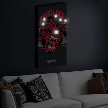 Joy Toy Dungeons & Dragons Beholder Canvas (Canvas Picture) with 6 LED Lights for Hanging and Standing, 20 x 3 x 40 cm