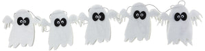 Rubies Felt Ghost Garland with Eyes 2m (S4352