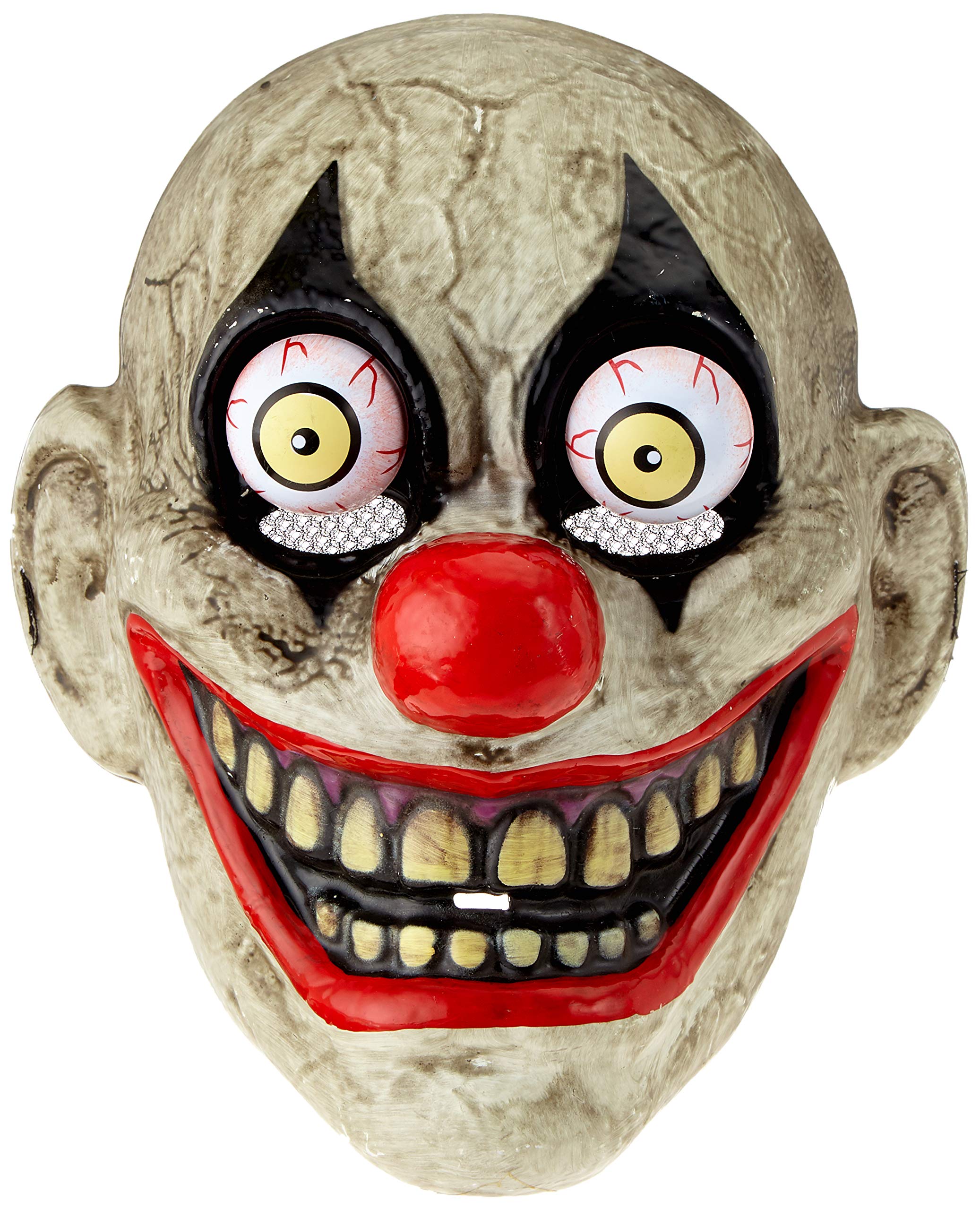 RUBIES Haunted House – The Clown Mask with Moveable Eyes, Multi-Colour S5144