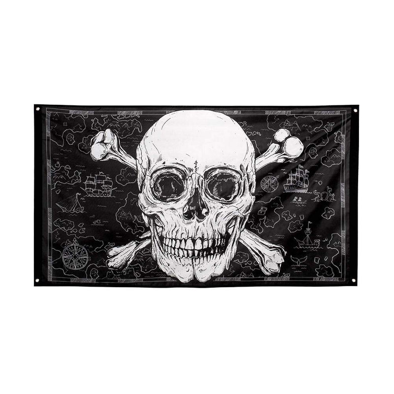 Boland 10201547 Bol74108 Pirate Flag 90 X 150 cm, Adult, Multi-Coloured