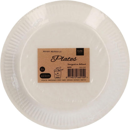 Folat 66015 Disposable Plates Elegant True Blue