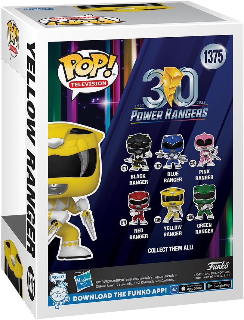 Funko POP! TV: Mighty Morphin Power Rangers 30th - Yellow Ranger - Power Rangers TV - Collectable Vinyl Figure - Gift Idea - Official Merchandise - Toys for Kids & Adults - TV Fans