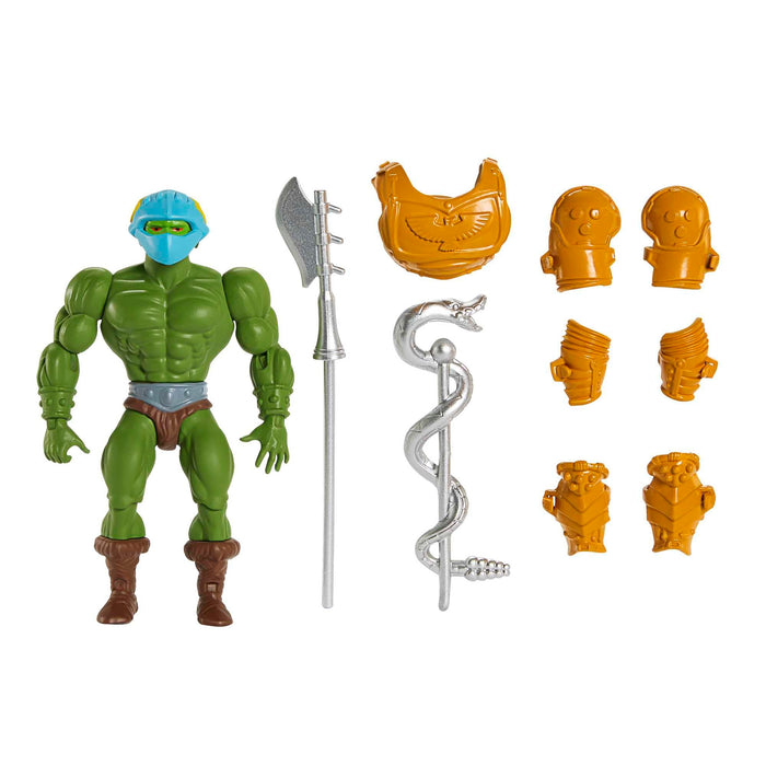 Masters of the Universe Origins Toy, Rise of Snake Men Eternian Guard Infiltrator, Collectible MOTU Figure with Accessory and Mini Comic, HKM77
