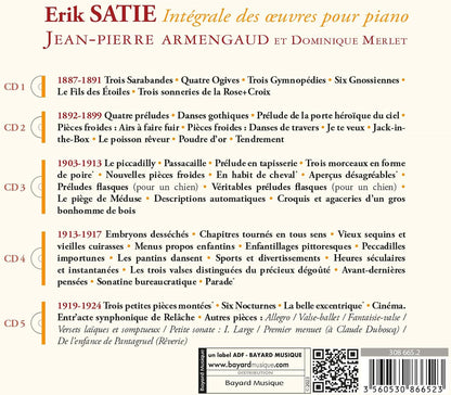 Erik Satie - Intégrale des oeuvres pour piano (5 CDs