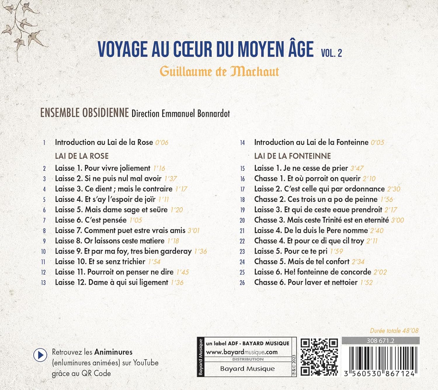 Guillaume de Machaut : Voyage au coeur du Moyen Âge: Lais de la Rose et de la Fonteinne