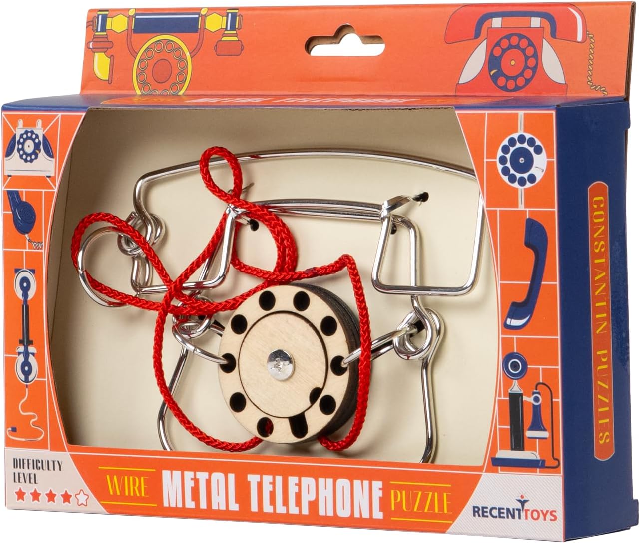 Constantin- Metal Telephone Rompecabezas, Multicolor (Recent Toys C5085