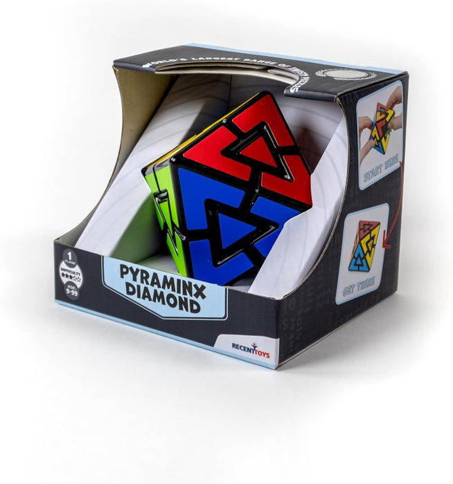 Meffert's M5110 Pyraminx Diamond, colourful brainteaser puzzle cube