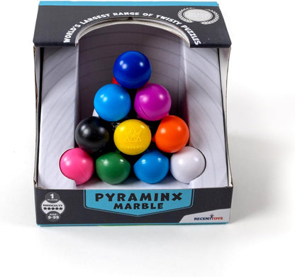 Recent Toys- Rompecabezas de mármol Pyraminx, Multicolor, Medium (M5169