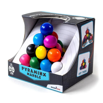 Recent Toys- Rompecabezas de mármol Pyraminx, Multicolor, Medium (M5169