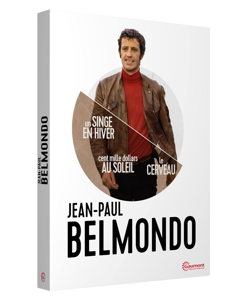 Jean-paul belmondo - 3 films : un singe en hiver + cent-mille dollars au soleil + le cerveau