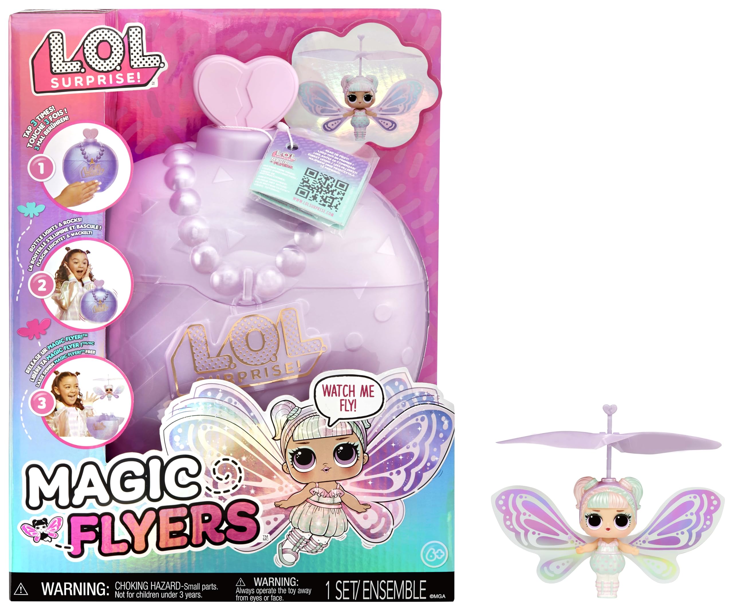 LOL Surprise Magic Flyers - Sweetie Fly - Hand Guided Flying Doll - Collectible Doll with Touch Bottle Unboxing - Great for Girls Ages 6+