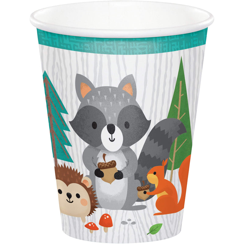 Creative Party PC343967 Wild One Woodland Animals Paper Cups-8 Pcs