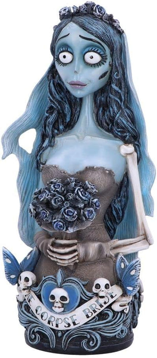 Nemesis Now Official Corpse Bride Emily Bust, 29.3cm, Resin, Blue, Officially Licensed Merchandise, Collectible Emily Bust, Cast in the Finest Resin, Hand-Painted