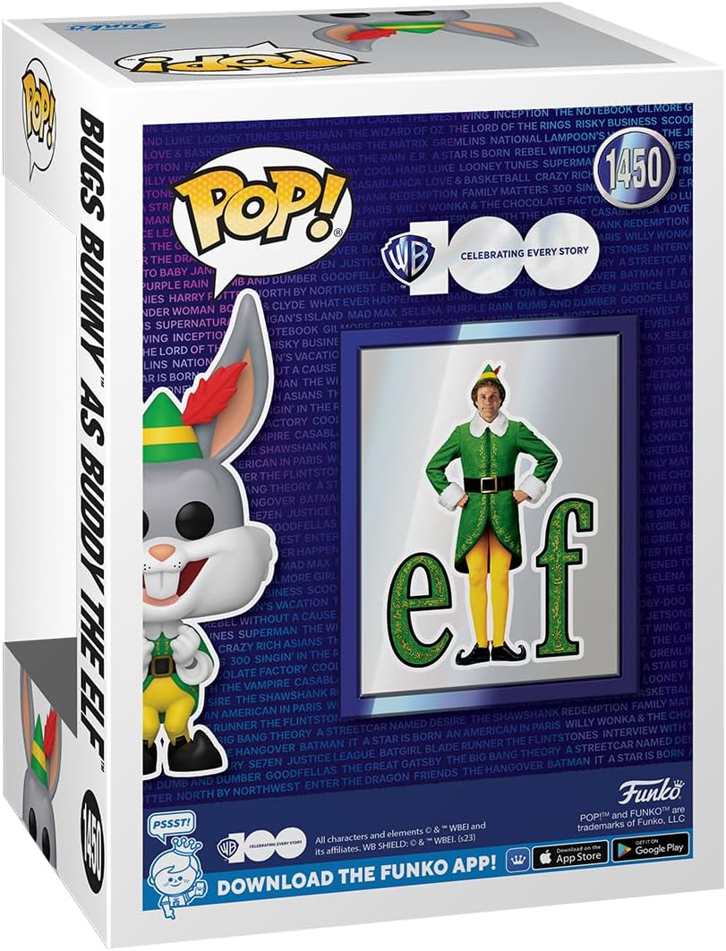 Funko POP! Movies: WB100 - Bugs Bunny As Buddy - WB 100 - Collectable Vinyl Figure - Gift Idea - Official Merchandise - Toys for Kids & Adults - Ad Icons Fans - Model Figure for Collectors