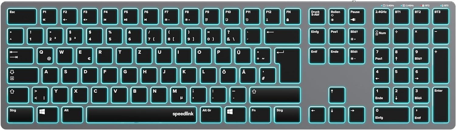 Logitech LEVIA Tastatur kabellos grau