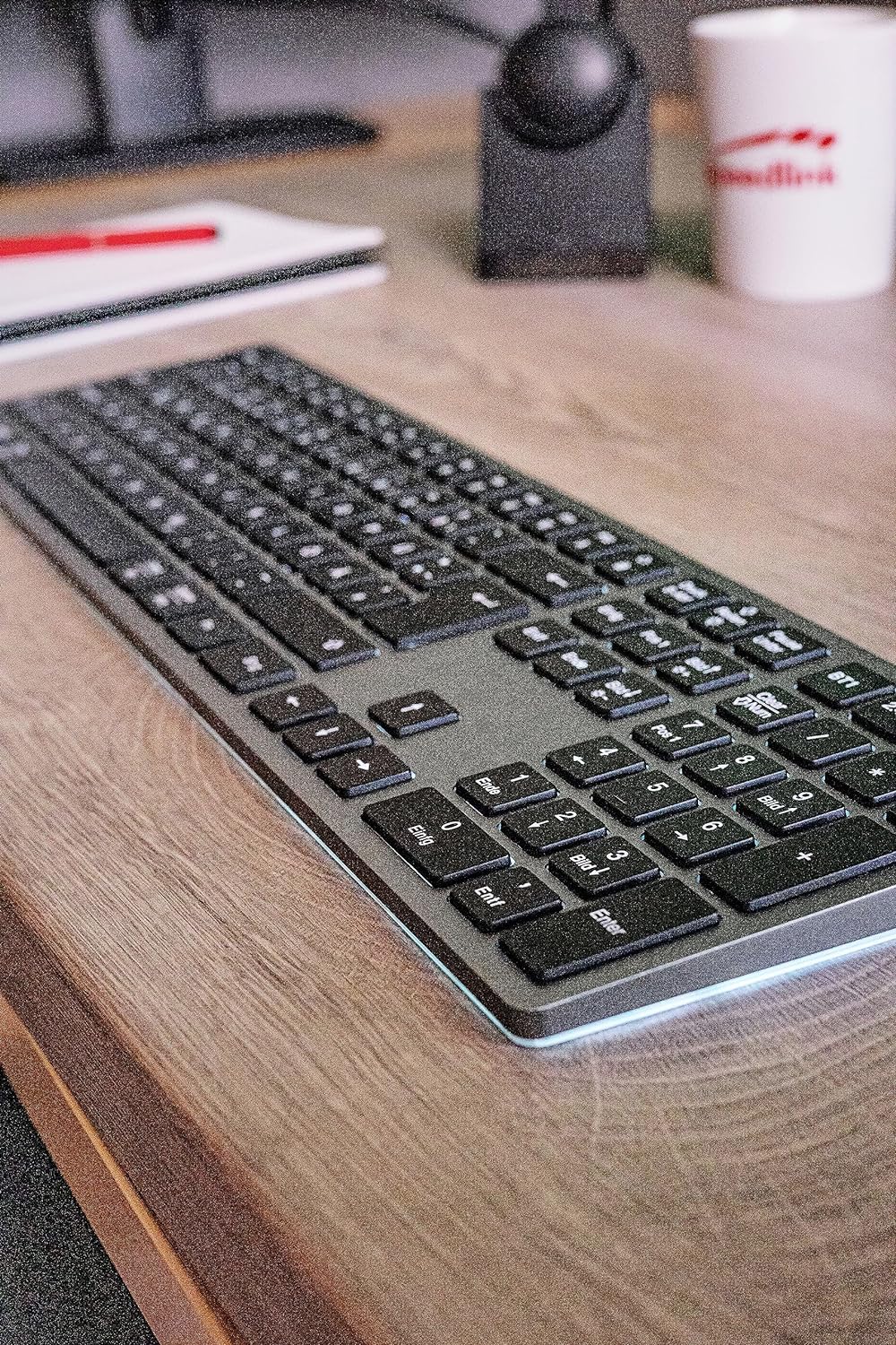 Logitech LEVIA Tastatur kabellos grau