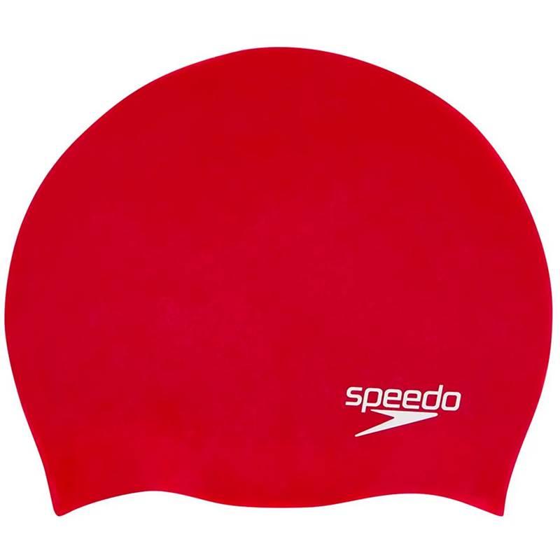 Speedo Moulded Silicone Cap Junior Red Junior Red