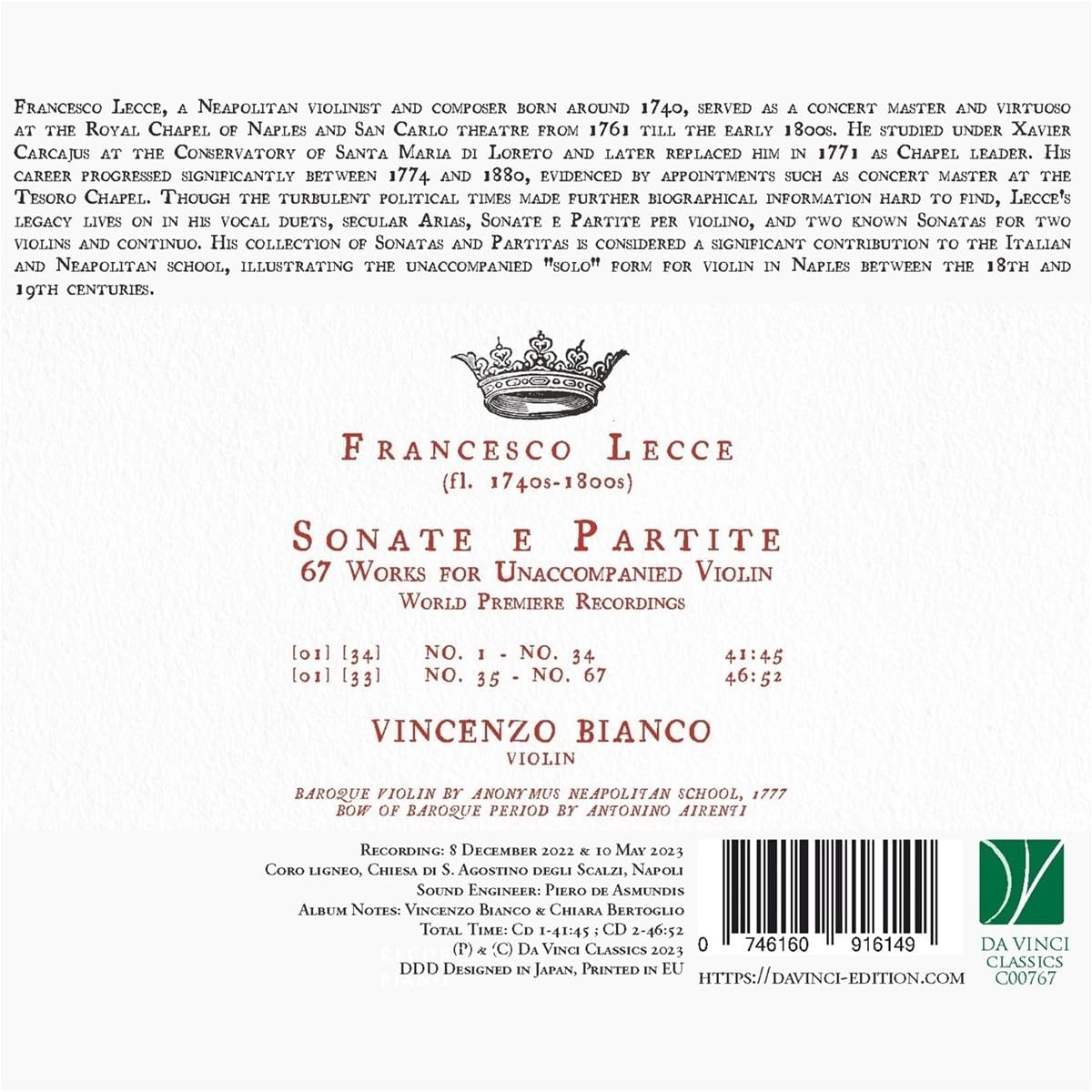 Sonate E Partite (67 Works for Unaccompanied Violin