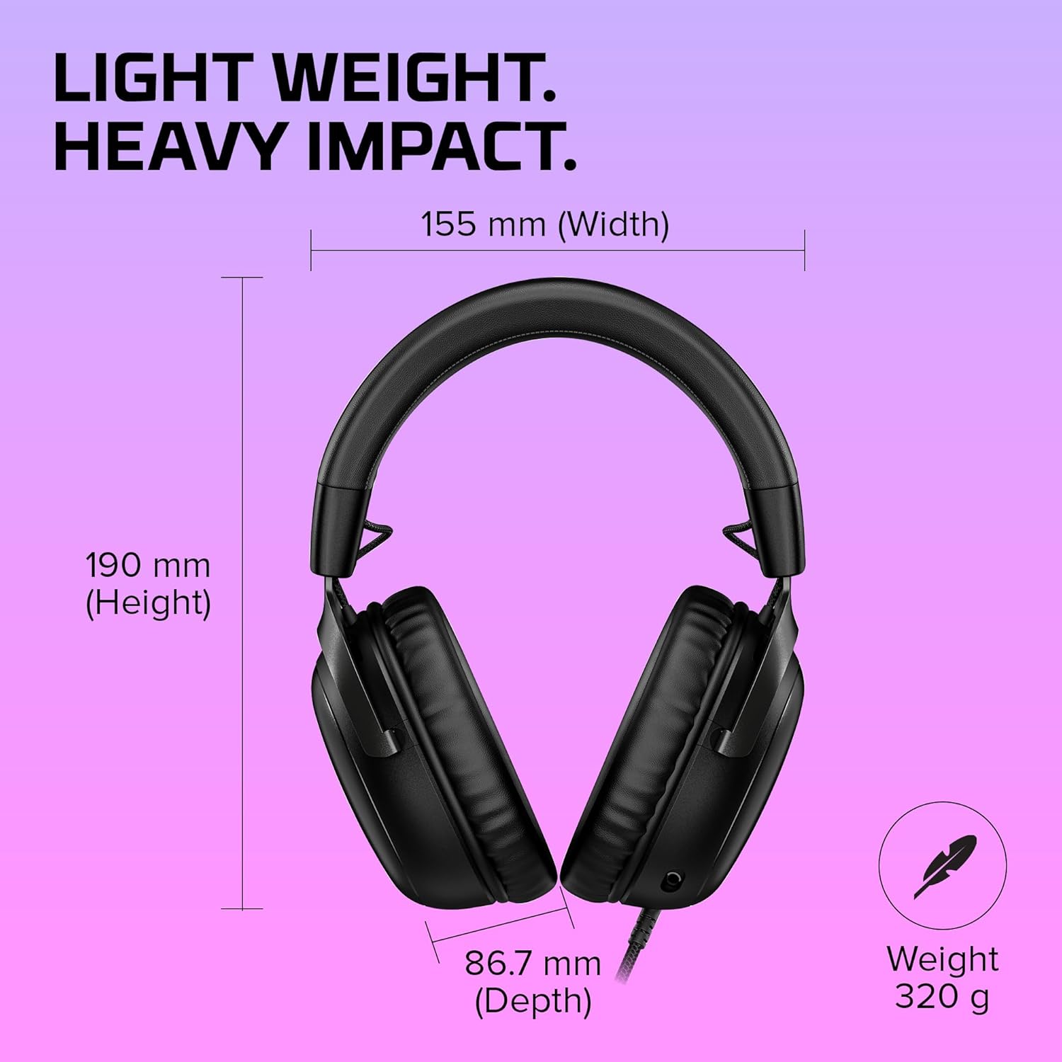 HyperX 727A8AA Cloud III – Wired Gaming Headset, PC, PS5, Xbox Series X|S, Angled 53mm Drivers, DTS, Memory Foam, Durable Frame, Ultra-Clear 10mm Mic, USB-C, USB-A, 3.5mm