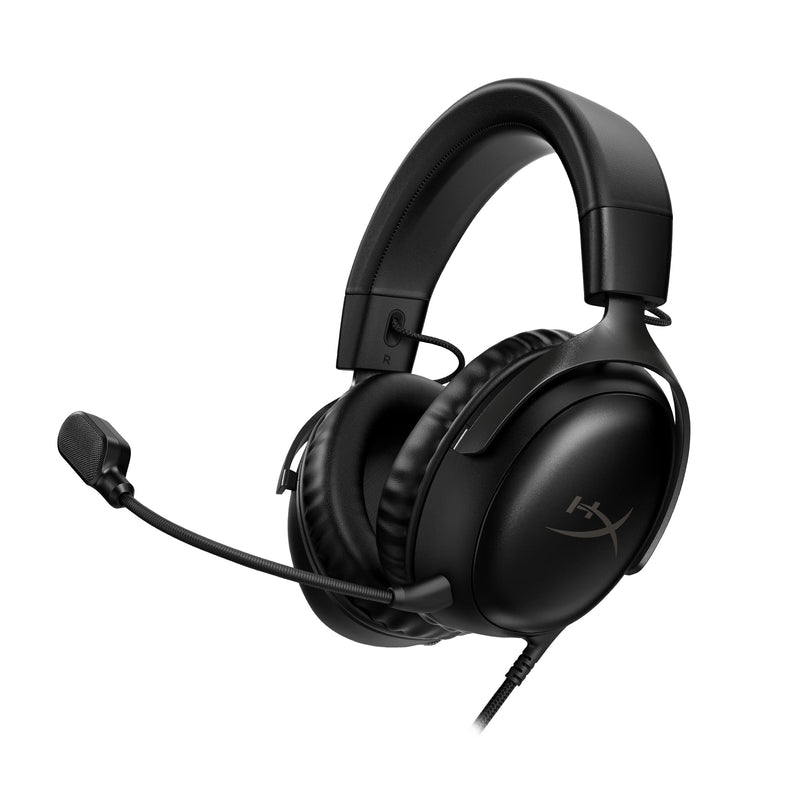 HyperX 727A8AA Cloud III – Wired Gaming Headset, PC, PS5, Xbox Series X|S, Angled 53mm Drivers, DTS, Memory Foam, Durable Frame, Ultra-Clear 10mm Mic, USB-C, USB-A, 3.5mm