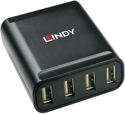 LINDY 42679 USB 2.0 Cat.5 Extender, 4 Ports - Black, 60m
