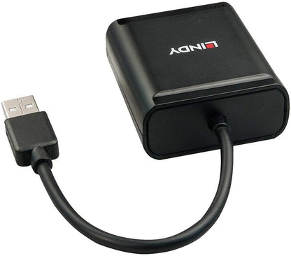 LINDY 42679 USB 2.0 Cat.5 Extender, 4 Ports - Black, 60m