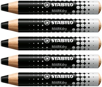 Whiteboard and Flipchart Markers - STABILO MARKdry - Pack of 5