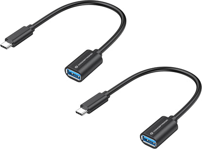 Conceptronic ABBY11B USB C to USB A OTG Adapter 2 Pack 20cm
