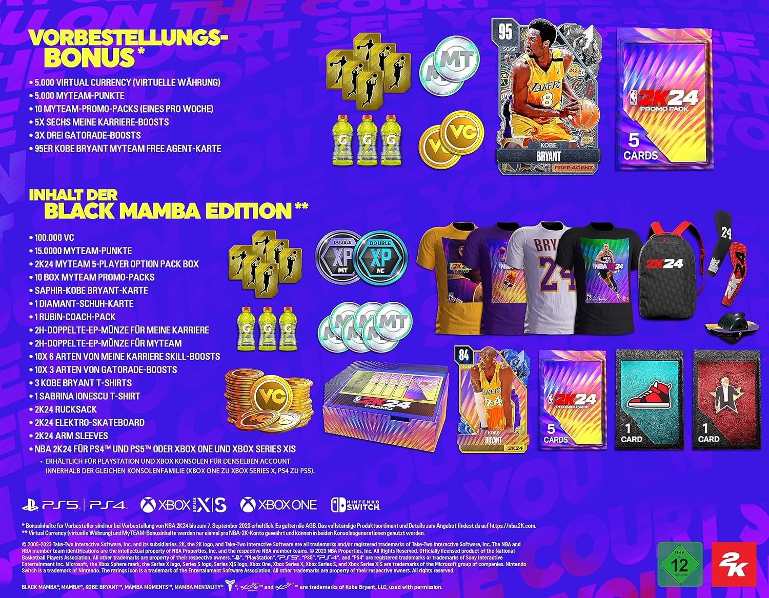 NBA 2K24 Black Mamba Edition - USK & PEGI