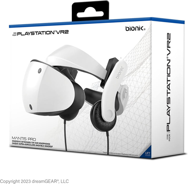 dreamGEAR Bionik Mantis Attachable VR Headphones: Compatible with Playstation VR, Adjustable Design, Connects Directly to PSVR, Hi-Fi Sound, Sleek Design/PS4/PS5