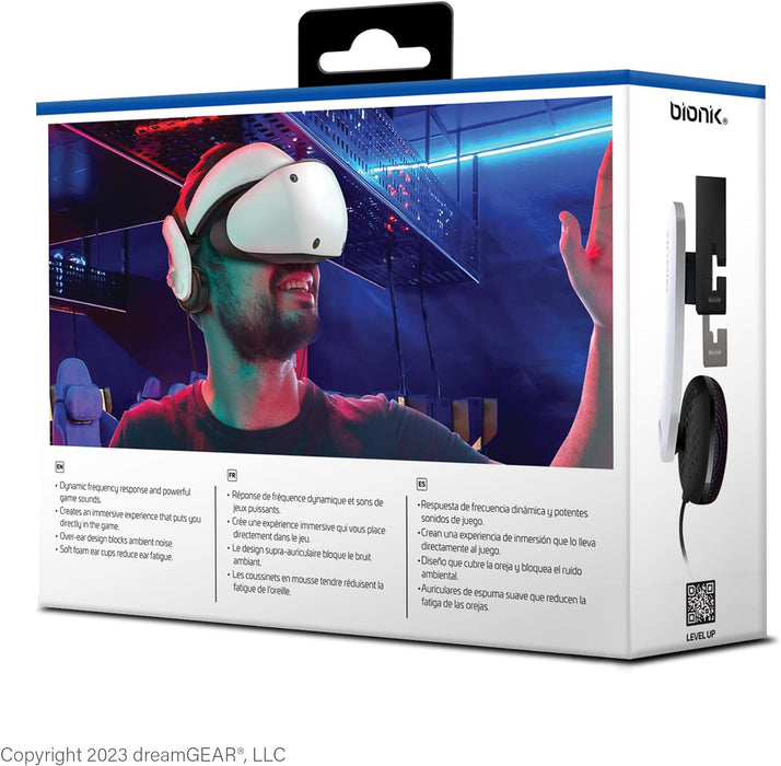 dreamGEAR Bionik Mantis Attachable VR Headphones: Compatible with Playstation VR, Adjustable Design, Connects Directly to PSVR, Hi-Fi Sound, Sleek Design/PS4/PS5