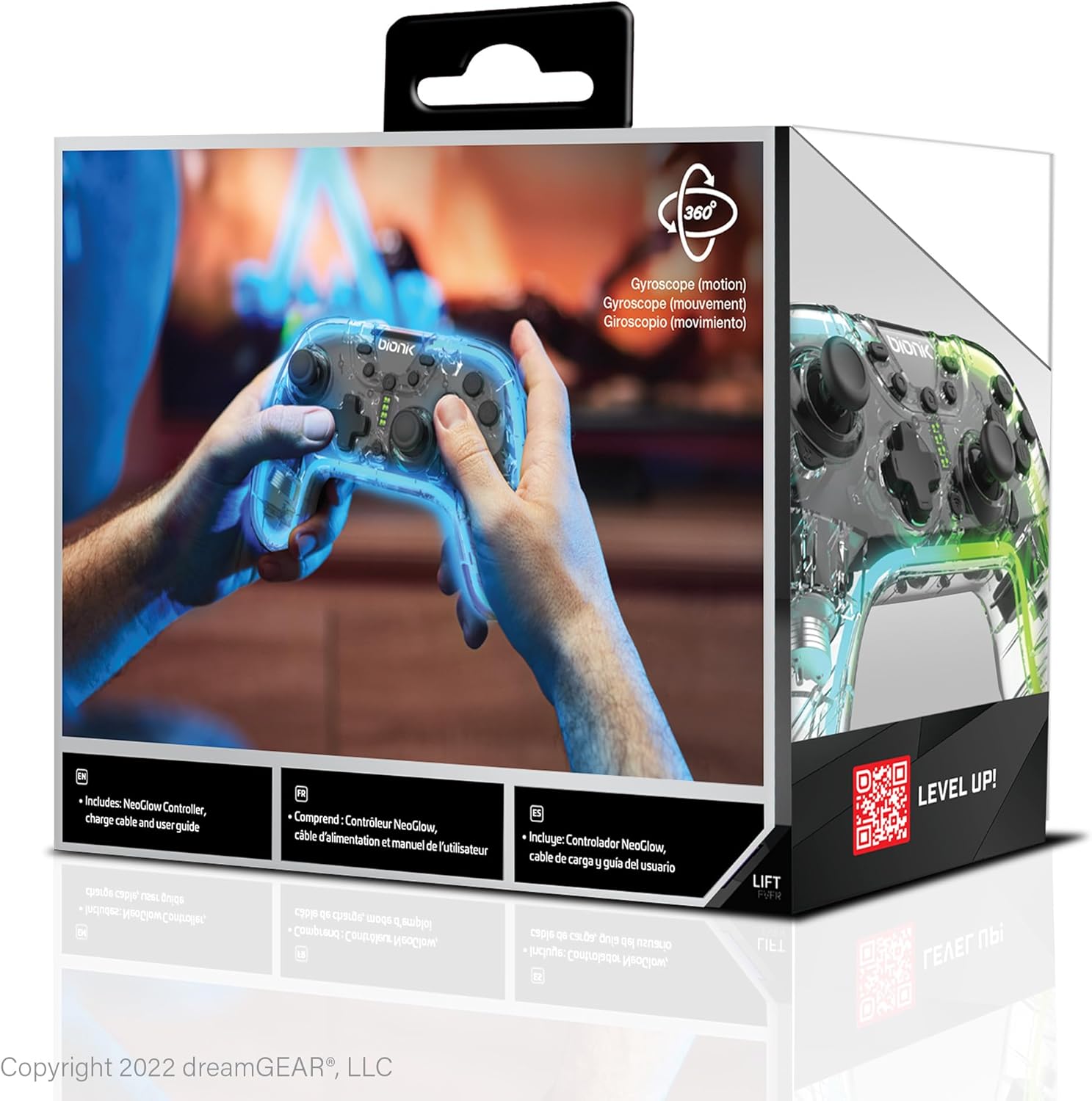 Bionik NeoGlow - Manette Sans Fil Effets Led RVB pour Nintendo Switch