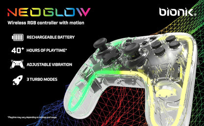 Bionik NeoGlow - Manette Sans Fil Effets Led RVB pour Nintendo Switch